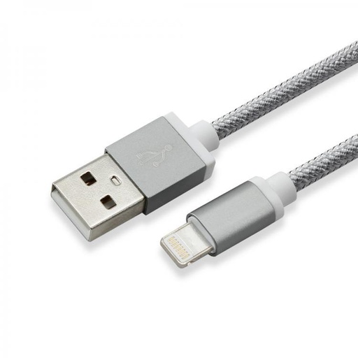 [141356] Iphone Lightning kabel, 1,5m, grå
