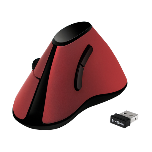 [141622] LogiLink® Ergonomic Vertical Mouse, wireless 2.4 GHz, red