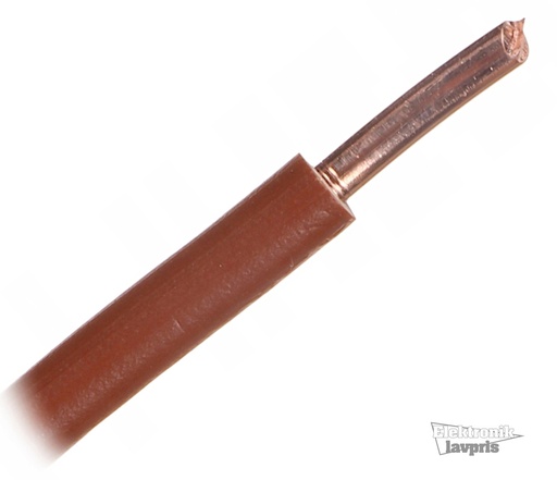 [135680] Wire H07V-U 1,5mm², Brun solid (Hård)