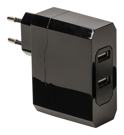 [135738] Dobbelt Universal USB -A adapter / oplader 2 x 2,4A
