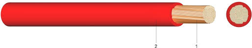 [135760] PVC-ledning H07V-K 50mm² Rød