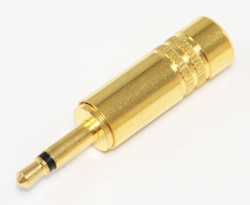 [135892] 3.5 Mono han Metal Gold (max Ø=5mm kabel)