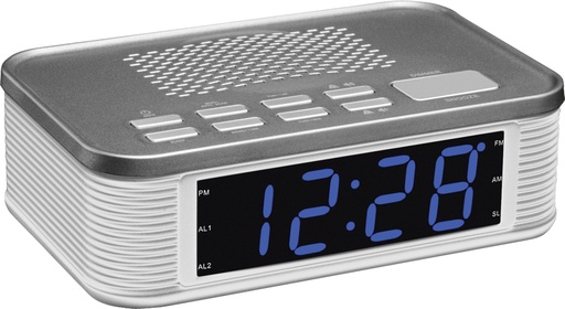[136057] LED alarm clock radio PLL blue