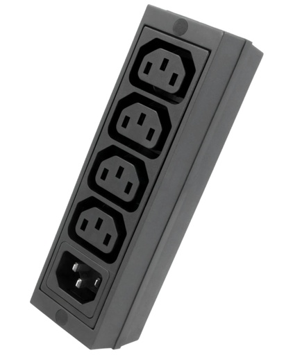 [136255] SCHURTER IEC C14/C13 1-4 Fordelerbox Kompakt