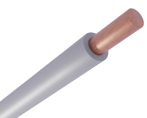 [136576] Wire H07V-U 1,5mm², Grå solid (Hård)