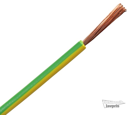 [136583] PVC-ledning H07V-K 4mm² Gul/Grøn