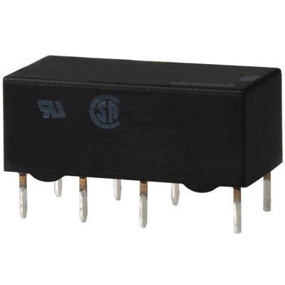 [136618] Omron Bistabilt relæ, 2-polet skifte Printmontering, 5V dc
