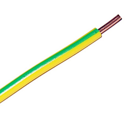 [136640] Wire H07V-U 2,5mm², Solid (Hård), gul/grøn