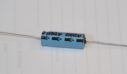 [134360] El-Capacitor 3,3µF/350V-10x30mm