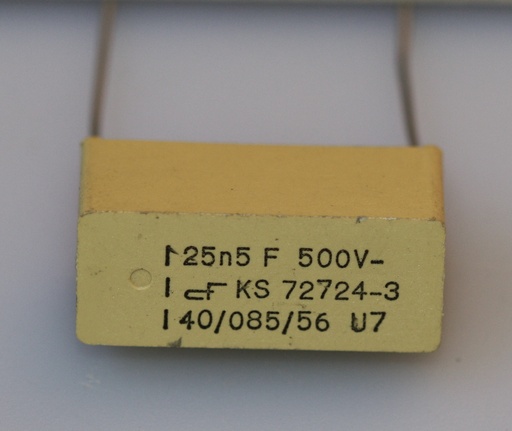 [134466] 25,5nF 500V radial styroflex kond. 2% RM10