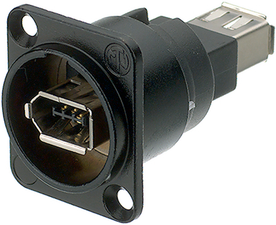 [134497] Neutrik Firewire 1394 chassis Sort