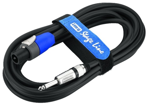 [134664] Højttalerkabel, Speakon han NL-2FC -> 6,3mm mono han, 15 meter