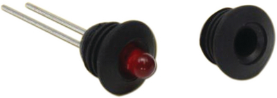 [134754] LED holder sort gummi 5mm