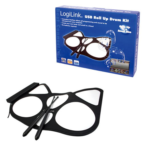 [134866] USB Roll Up Drum Kit, LogiLink
