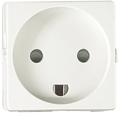 [134993] LK FUGA® indsats stikkontakt 1 modul, HVID