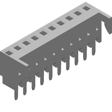 [135002] Lige Printkortfatning med 1 Række, 2.54mm Afstand, 10-Polet, 2,5A 250 V