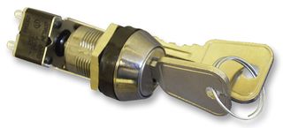 [135234] Key Switch 250V/4A - 2xON/ON Nøgle ud i 1 stilling