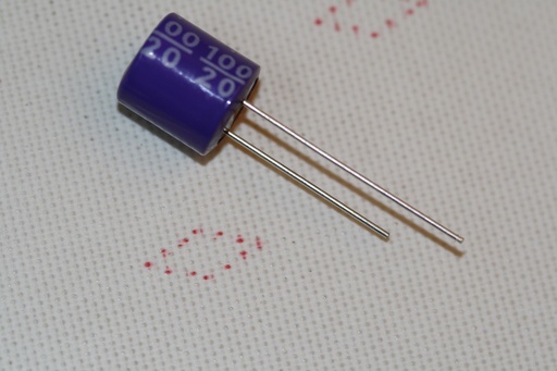 [135248] El-Capacitor 100µF/20V-10x10-P5