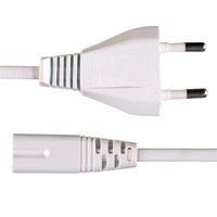 [135613] Euro Cable 2m. 8-tal stik, hvid