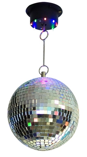 [109041] Spejlkugle, LED farver, 20 cm