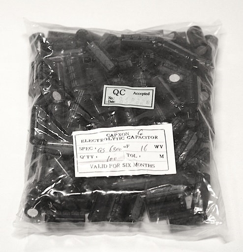 [109111] El-Capacitor 6800µF/16V 16x36, pose med 100 stk.