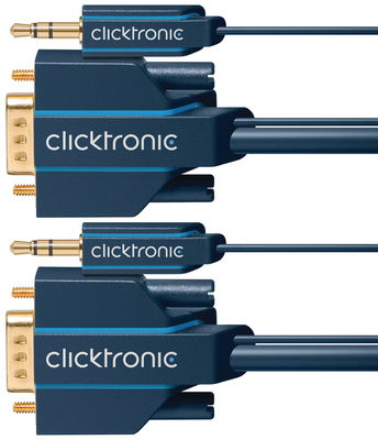 [131854] Clicktronic VGA - VGA, med lyd, 2m