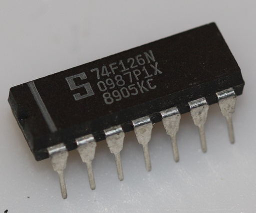 [131982] Quad bus buffer with three-state outputs, positive enable DIP-14