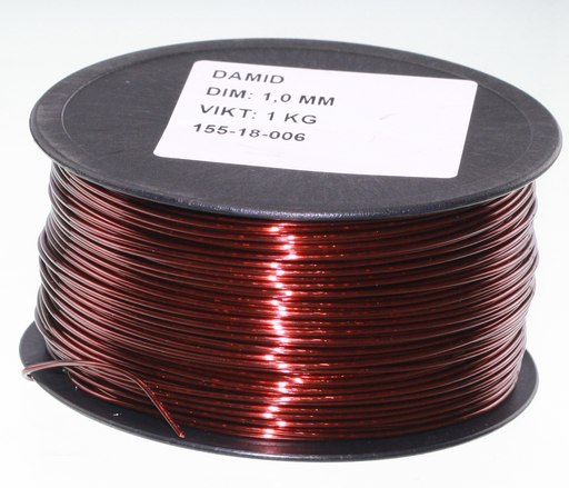 [132655] Kobbertråd, lakeret, 1,00mm, 1000g.