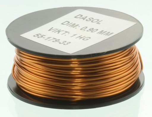[132664] Kobbertråd, lakeret, 0,90mm, 100g.