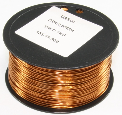[132665] Kobbertråd, lakeret, 0,90mm, 1000g.