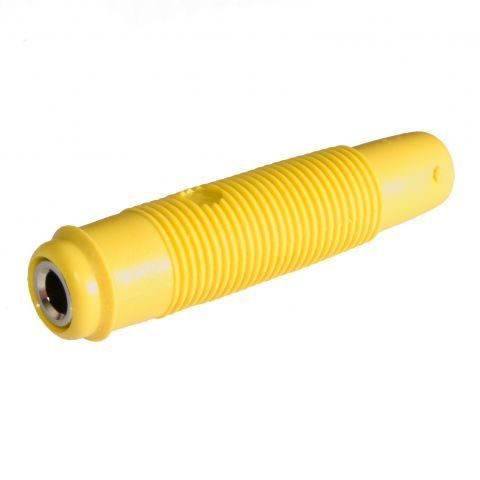[133381] Bananbøsning 4mm. HUN Gul