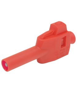 [133504] Quick-mount Sikkerhedslaboratoriekontakt ø 4 mm Rød