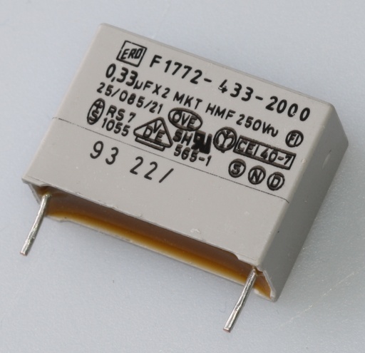 [133846] MKT Capacitor 330nF X2 250V P22,5