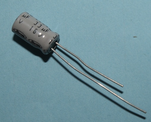 [133962] El-Capacitor 33µF/16V-P2,5-6,3X11