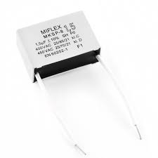 [146705] Motorstart kondensator 1,5uF, 400V 41,4x28,5x16mm.