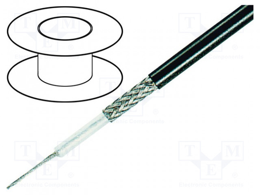 [146849] Coax-kabel RG58C/U 50ohm, Sort