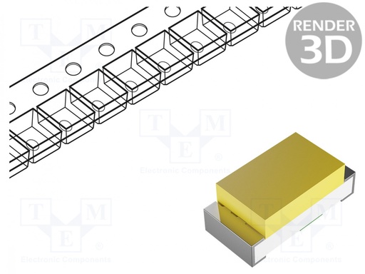 [146861] LED; SMD; 0402; white warm; 250÷600mcd; 3000-3500K; 120°; 20mA