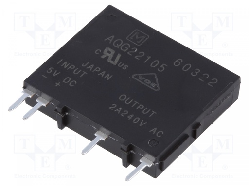[146877] Solid state Relay 4-6VDC - 75-264VAC 2A