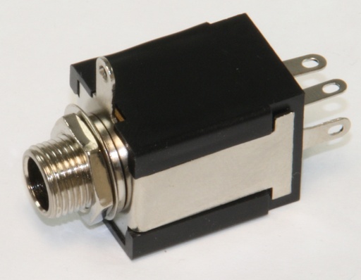 [146886] 6.35mm mono chassis socket med 1 x afbryder