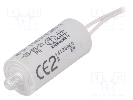 [147298] Motor capacitor 2 F 470VAC =25x55mm.