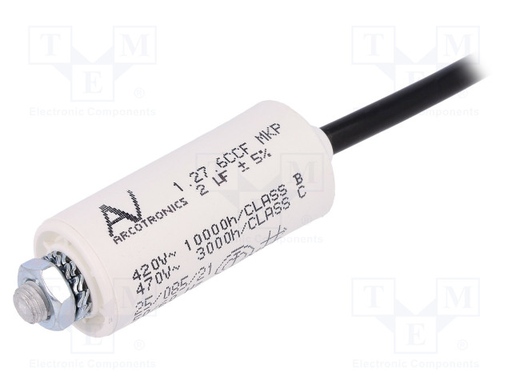 [147301] Motor capacitor 2 F 420VAC =45x71,5mm.