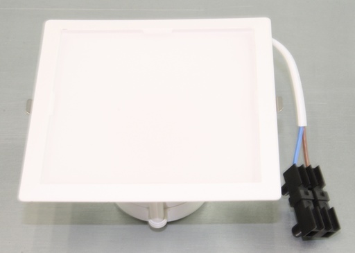[147846] LED indbygningsspot, Firkantet 121x121mm. varm hvid, 11W white