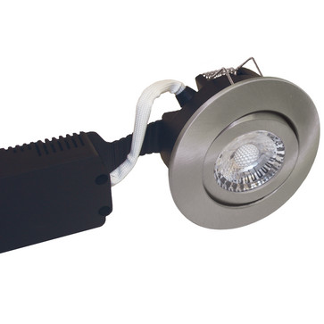 [147848] Low Profile 230V downlight, 6W LED 2700K, udendørs, børstet stål, rund