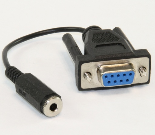 [147892] RS232 DSUB9 Hun - Minijack hun kabel, 0,1m