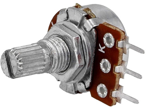 [148001] Potentiometer LOGARITMISK Mono KORT 22KOhm
