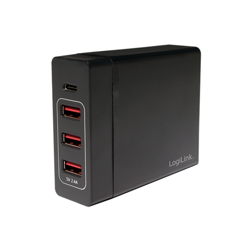 [148821] USB bordlader, 3x USB-A port + 1x USB-C Port, 72W