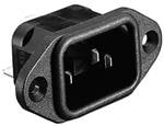 [148904] IEC C14 Power Connector, Spacing=40mm 6,3mm.