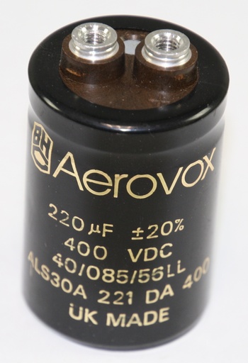 [148917] Kondensator, snaplås 220uF 20% 400V, KEMET