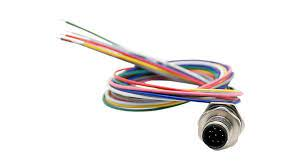 [149553] M12 Male Socket with Wires 8-Pole