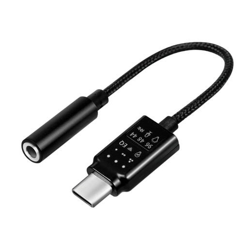 [149641] USB 3.2 audio adapter with EQ, USB-C/M to 3.5 mm/F, black, 0.14 m